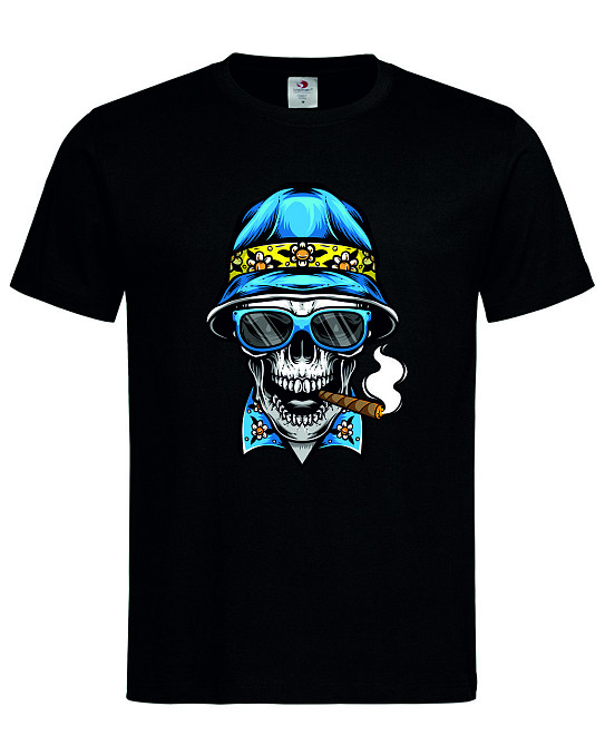 Футболка «Череп із сигарою» Чорний, S Городище - фото 1