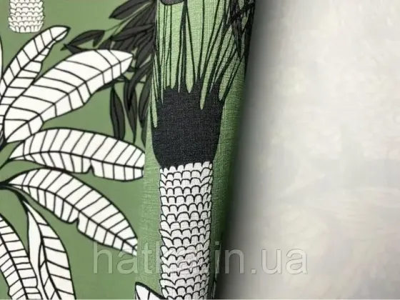 Шпалери вінілові на флізеліні Rasch Clasik 0,53 джунглі дерева пальми білі чорні на зеленому Київ