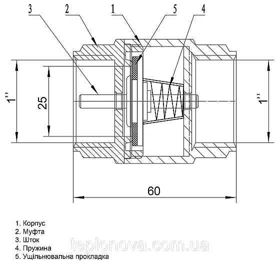 Клапан обратного хода воды Q PROFESSIONAL 1″ QP100 Черновцы