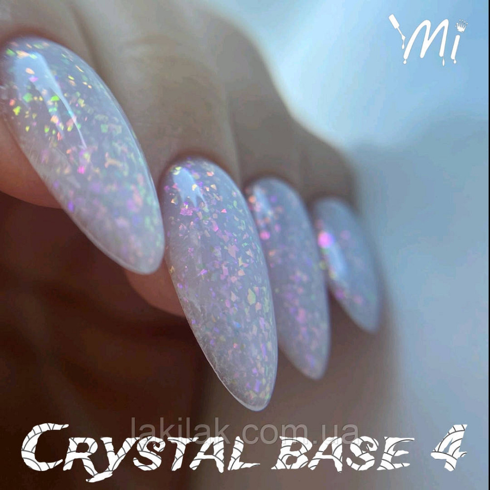 Crystal base Mi #4 (молочна база з різнокольоровими пластівцями юккі) 20мл (баночка) Херсон - фото 1