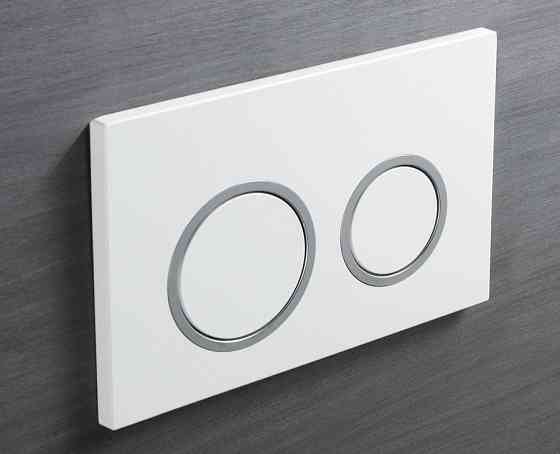 Панель змиву Koer KT-0605-03 220x140x12mm пластикова, кнопка кругла   ( KR5316 ) 39384 Харьков