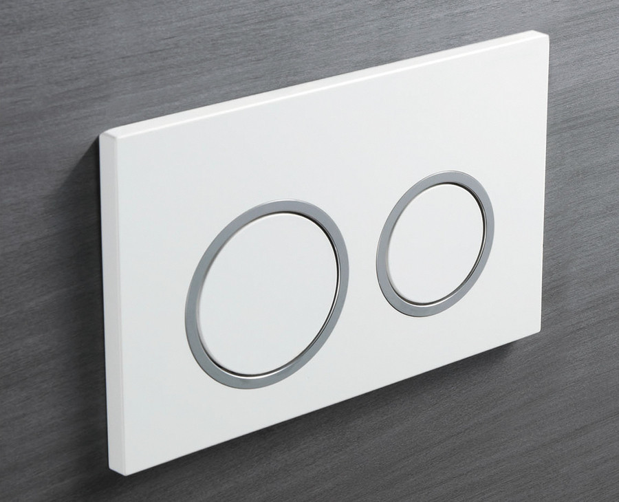 Панель змиву Koer KT-0605-03 220x140x12mm пластикова, кнопка кругла   ( KR5316 ) 39384 Харьков - изображение 2