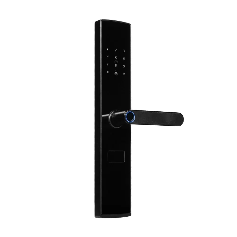 Замок біометричний автономний Trinix TRL-5404F Black L/R зі зчитувачем відбитків пальців і карт Mifare (65-00083) Київ - фото 2