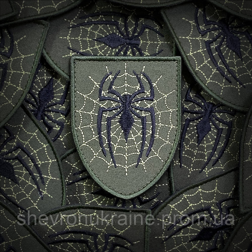 Шеврон ПАВУК (Форма щит. На липучці) Розмір 9x7см Київ - фото 1