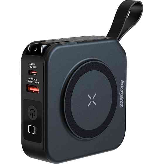Універсальна мобільна батарея Energizer Magnetic Wireless QM10001AC 10000 mAh 20 W Black ( 19538 ) Харків