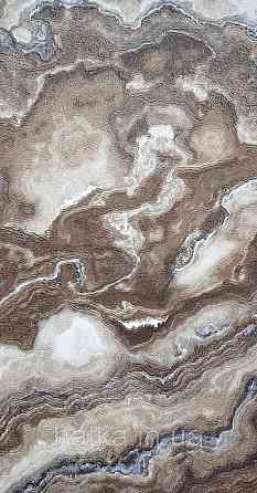 Шпалери вінілові на флізеліні AdaWall Roka 1.06х10 під камінь мармур коричневі бежеві срібло 3д 23102-5 Київ