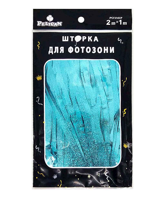 Шторка для фотозони Сатин 1х2м блакитний #174 ТМ PELICAN Київ - фото 1