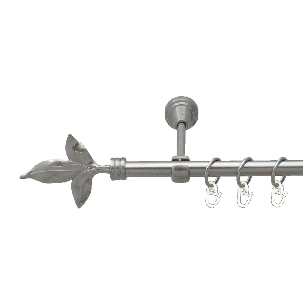 Карниз Orvit Листок Лілії металевий однорядний відкритий Нержавіюча Сталь 16 мм 300 см (5503027) Львів - фото 1