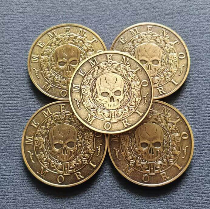 Монета Memento Mori, метал, пам'ятна сувенірна 27.6 г, 40 мм Київ - фото 2