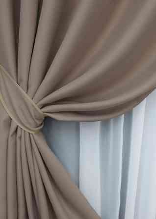 Комплект штор на люверсах VR-Textil Midnight № 1674ш 150х270 см 2 шт Капучино (37-0210) Київ