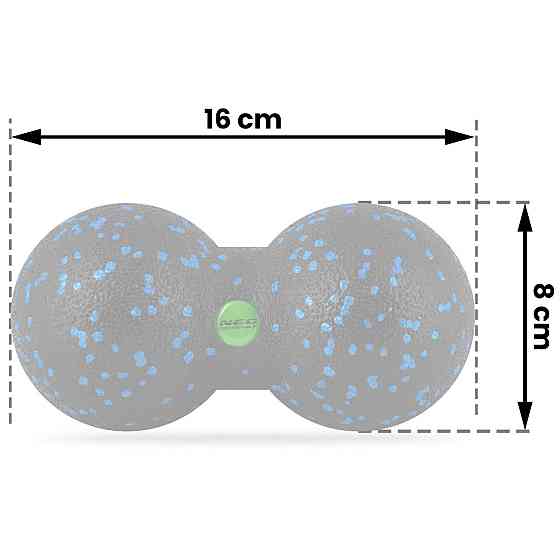 Мяч для массажа и фитнеса двойной NS-966 черно-голубая Киев