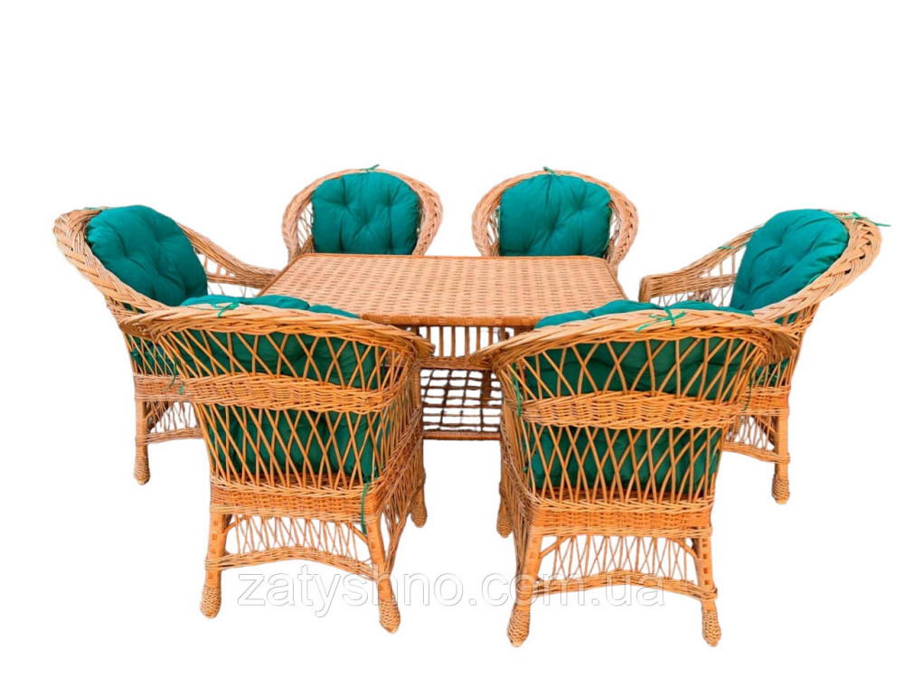 Мебель плетеная с накидками на 6 человек Киев - изображение 1