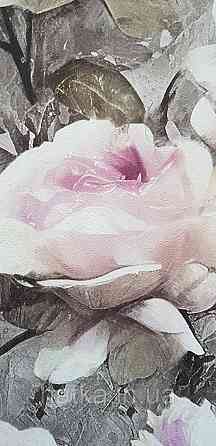 Обои виниловые на флизелине Sintra Adria метровые цветы розы крупные бежевые терракотовые коричневые Киев