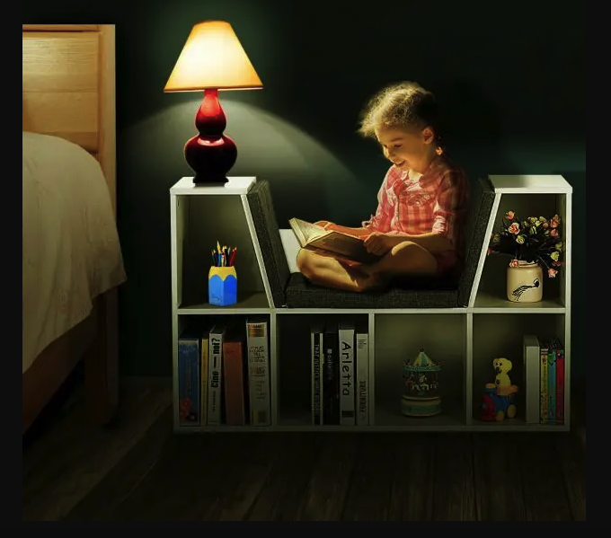 Шафа органайзер Costway Kinder з подушкою для сидіння дитячий комод для іграшок і речей Київ - фото 6