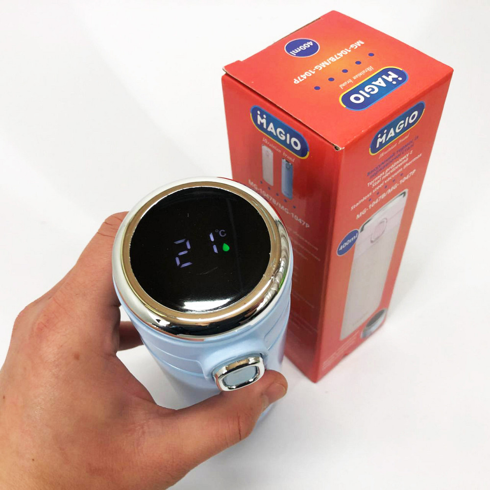 Термос для питної води туристичний MAGIO, Розумний термос з термометром і дисплеєм металевий IB-83 Львів - фото 1