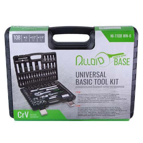 Hабір інструменту Alloid Base 1/2" и 1/4" 6-г108 предметів (NI-1108 WN-6) Одеса - фото 2
