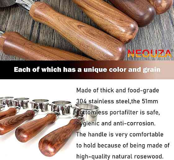 Портафильтр 51mm бездонный 3 уха Compatible для DeLonghi Dedica EC680/EC685/EC785 и Smeg ECF01 черный 304 Киев