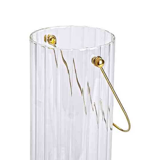 Стеклянная ваза для цветов с ручкой 19,5 см Киев