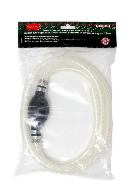 Шланг для перекачування рідин бензомаслостійкий (груша) 12мм ROCKFORCE RF-6330212 Одеса - фото 2