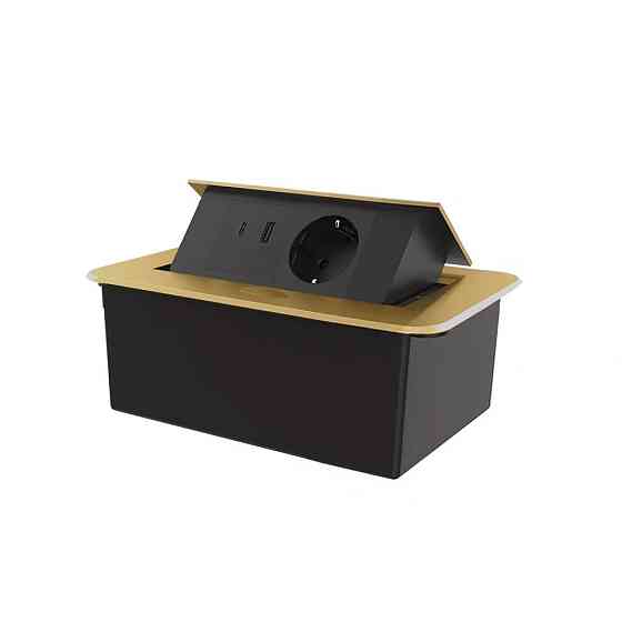 LIVOLO Меблева розетка LIVOLO золота, вбудована у стільницю, з USB-A і USB Type-C 36 Вт, висувн Коломия