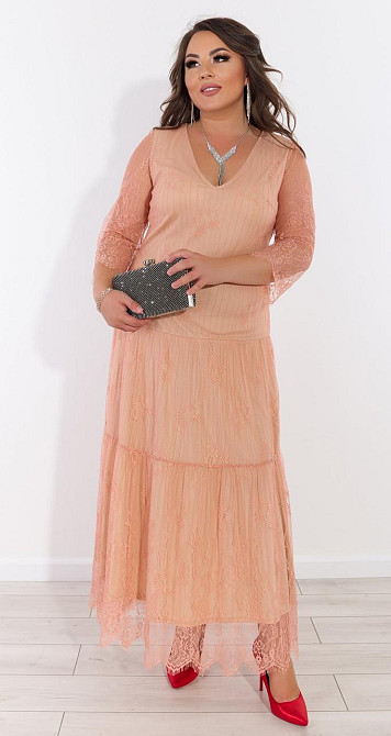 Красивое  гипюровое платье большого размера (52) Киев - изображение 4