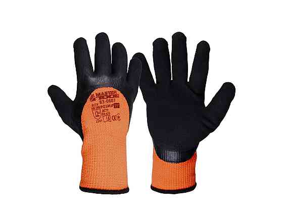 MASTERTOOL Рукавички акрилові утеплені MASTERTOOL зі спіненим латексним покриттям ¾ 11" підвіс Киев