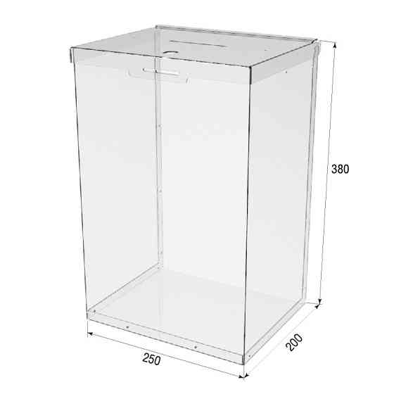 Ящик EKOSTAR с замком для пожертвований и сбора денег 250x200x380. Объем 19 литров Киев