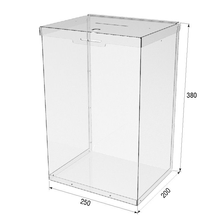 Ящик EKOSTAR с замком для пожертвований и сбора денег 250x200x380. Объем 19 литров Киев - изображение 4