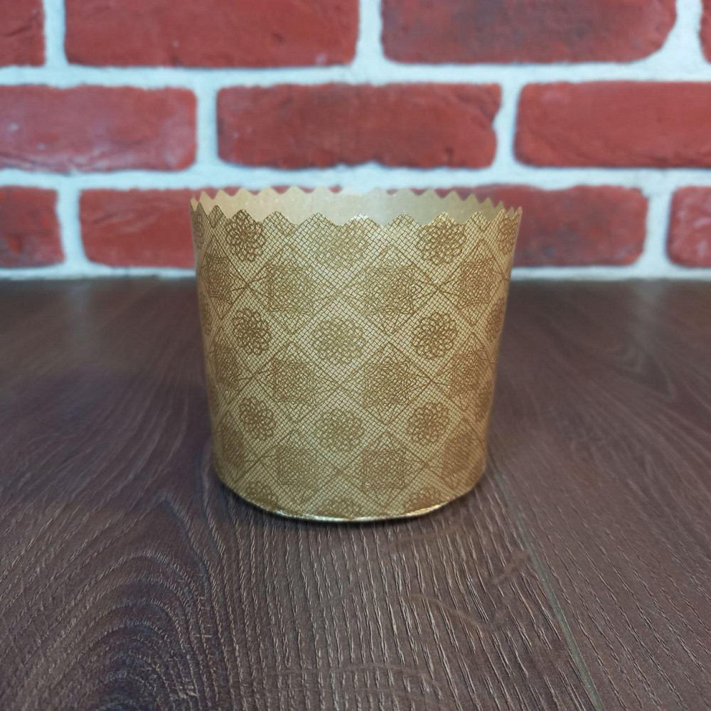 Форма для пасок 250 г d90×h80 мм коричнева Серія №5, паперова, 50 шт для великодньої випічки Харків - фото 3