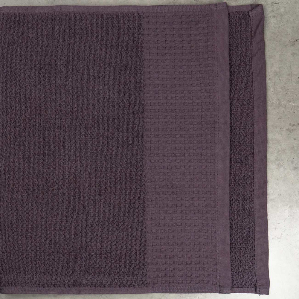 Комплект махровых полотенец Вафельный Бордюр 2шт GM Textile 50х90см, 70х140см 450г/м2 (Темный Виноград) Сумы - изображение 2