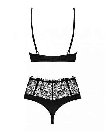 Сексуальний комплект Obsessive Sharlotte 2-pcs set black S/M Sex Aura Київ