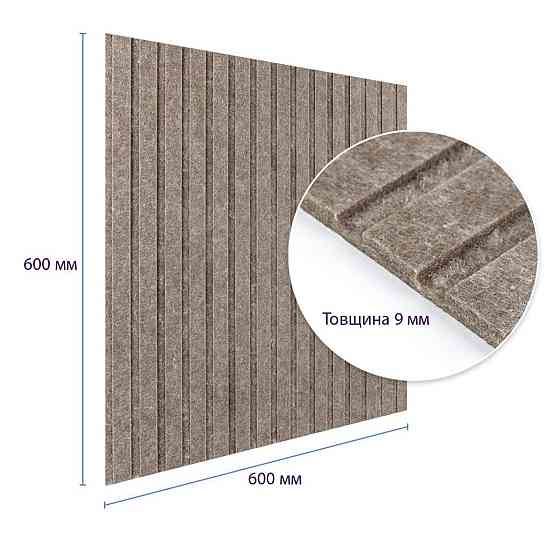 Звукоізоляційна панель 600х600х9мм Коричнева-SW-00002706 Київ