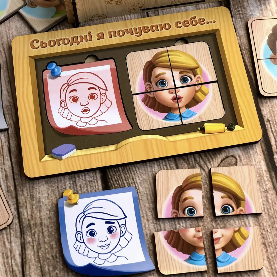 Деревянный пазл-сортер 