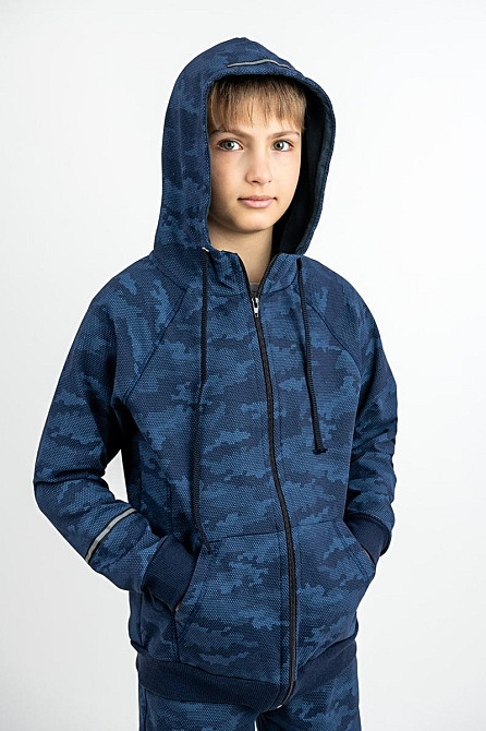 Костюм спортивний для хлопчиків, двухпредметный, "Індиго" топ 146 Крохатушка одяг Київ - фото 1