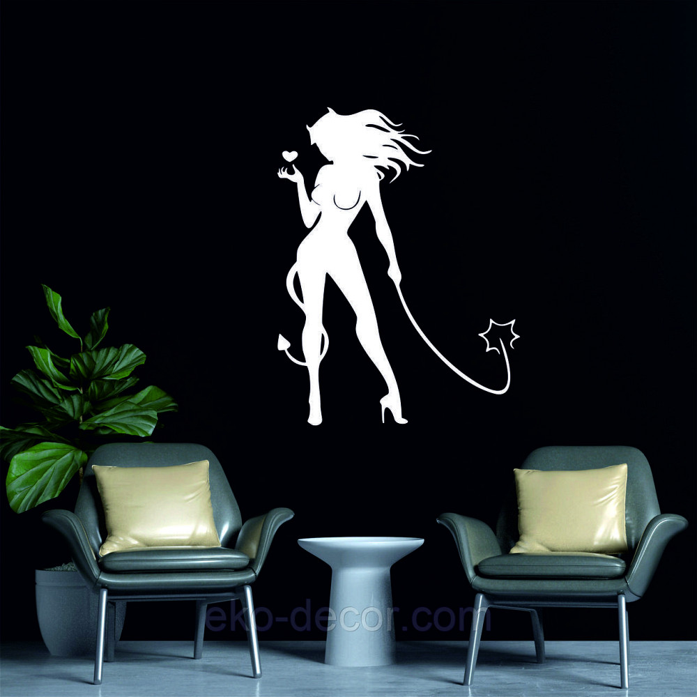 Декоративное настенное Панно «Дьяволица», Декор на стену 110*83 см, Белый Киев - изображение 6