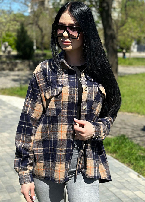 Жіноча тепла сорочка в клітинку "Elba" оптом | Розпродаж моделі Київ - фото 5