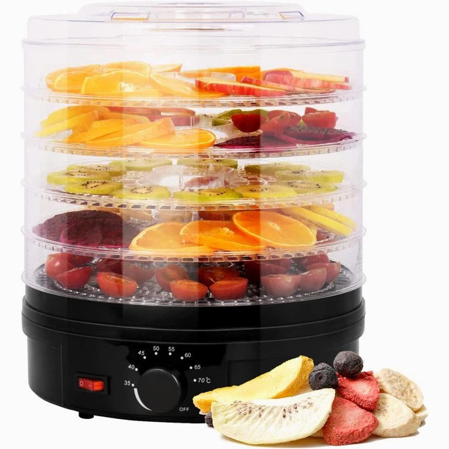 Сушарка для фруктів та овочів 5 ярусів 800Вт чорний Rainberg RB-912 електро дегідратор DA-80 Львів - фото 3