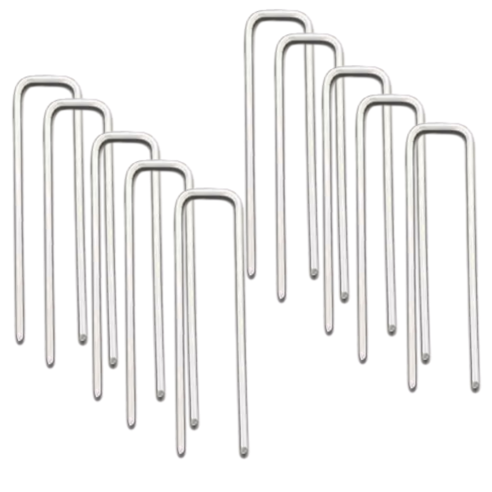 Набір скоб садові кріпильні 10 шт металеві фіксатори для газону оцинковані, універсальні розмір 4х10 см Кам'янець-Подільський - фото 4