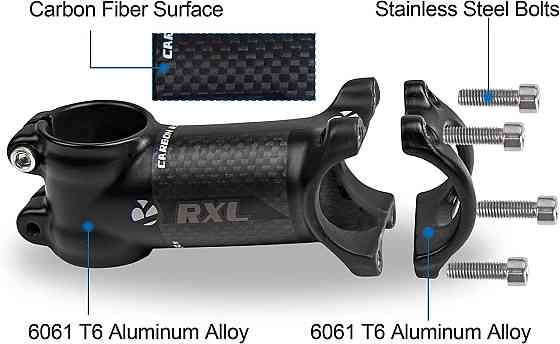 Руль-вынос RXL SL 31.8 мм 60 мм, карбоновый, 6°, для MTB, шоссе, гравий, апгрейд и шоссейных велосип Киев