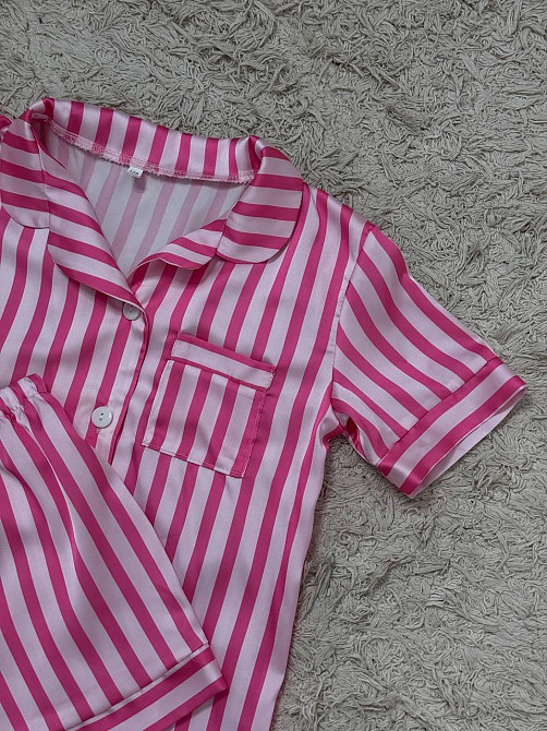 Дитяча піжамка із сатину шорти з сорочкою Малиново-рожевий р.122-128 Харків - фото 2