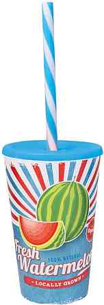 Склянка з трубочкою Herevin Fresh Watermelon 0.65 л (161948-029) (6965060) Київ