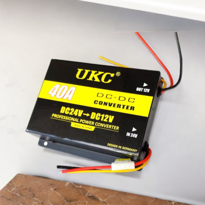 Инвертор DC/DC 24V–12V 40A 480W металлический корпус, защита, радиатор охлаждения, индикатор работы Одесса - изображение 1