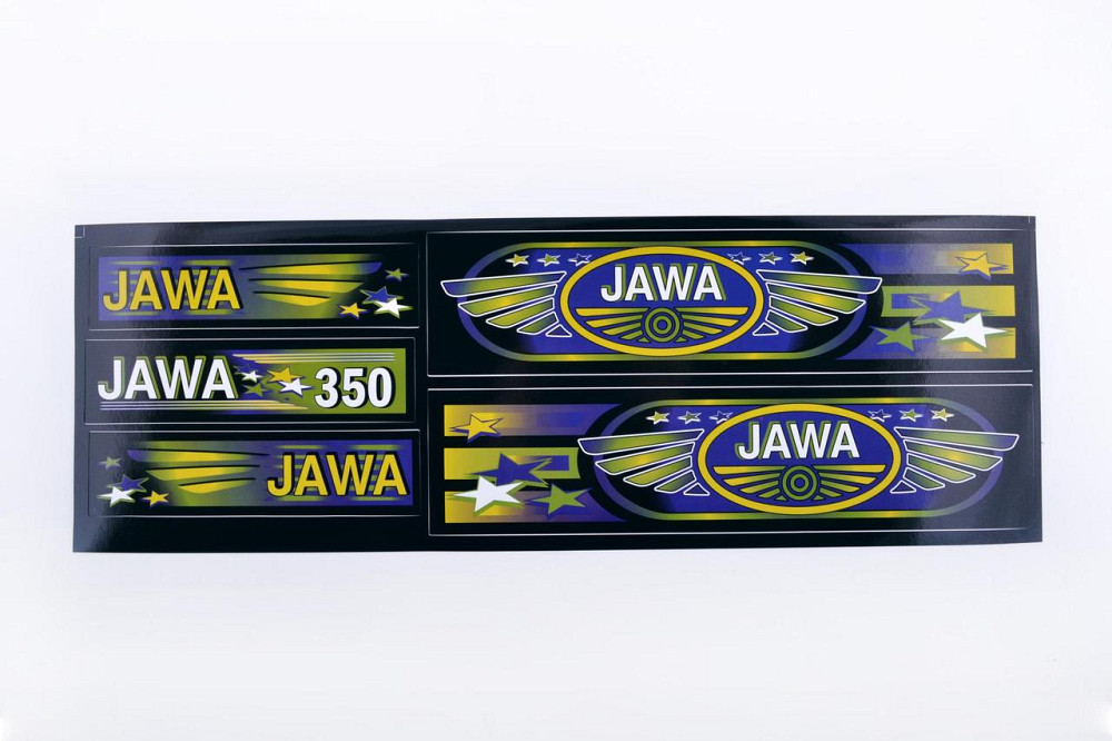 Наклейки   (набор) мотоцикл Ява   (48х16см, черные) Мукачево - изображение 1