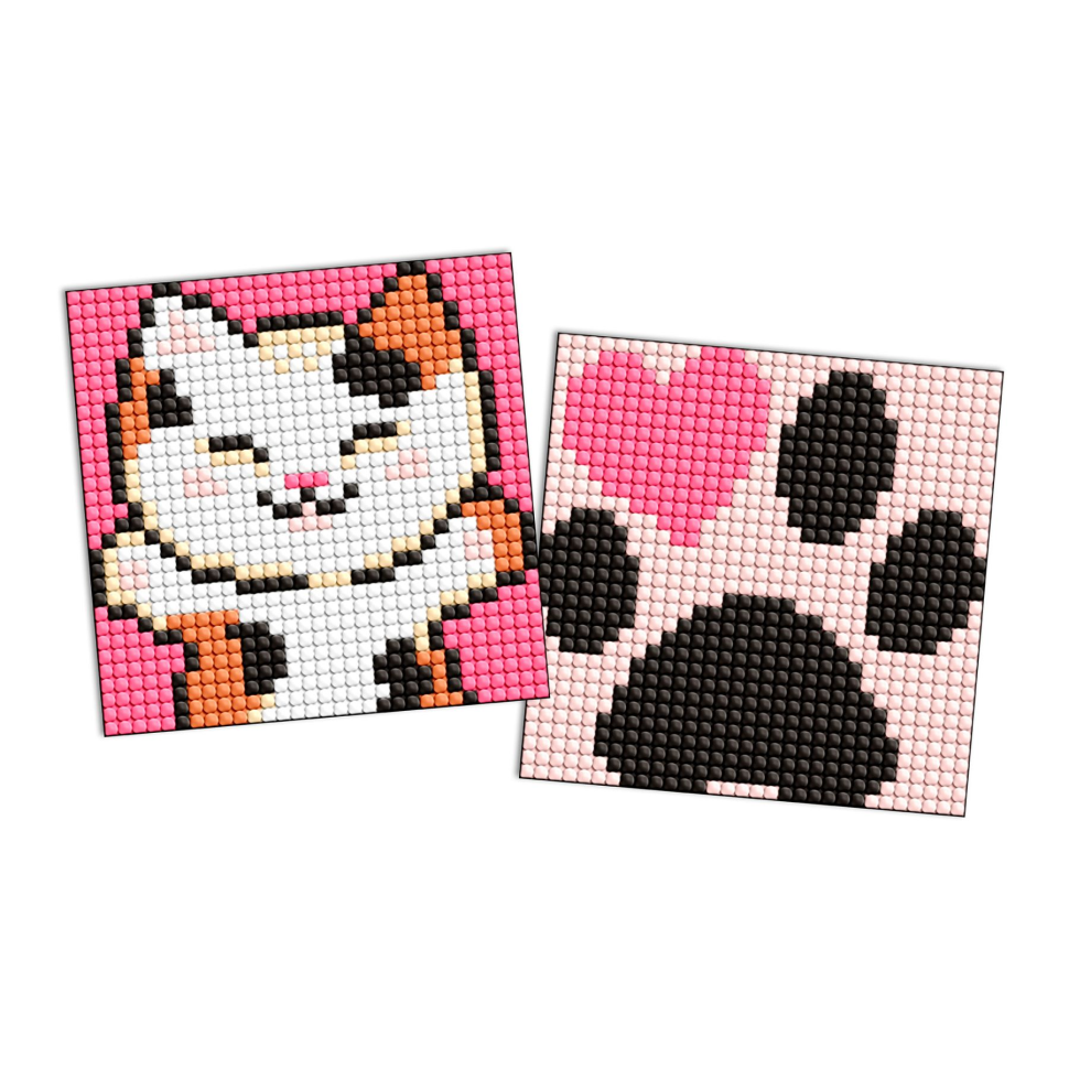 Алмазна мозаїка "Пухнасті обійми" Ідейка AMG1048 9x9 см Вінниця - фото 1