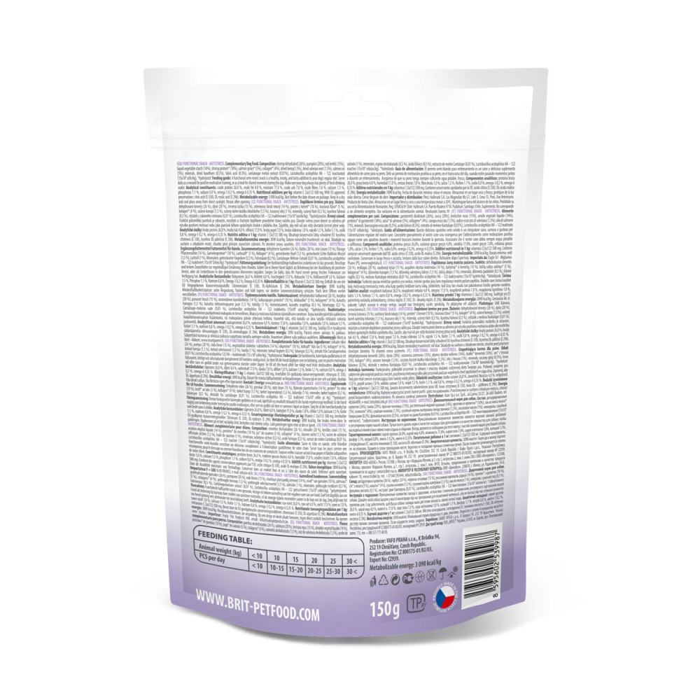 Функциональные лакомства для собак Brit Care Functional Snack Antistress Shrimps с креветками, 150 г Винница - изображение 2