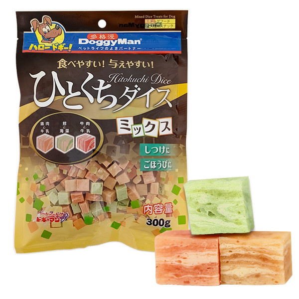 DoggyMan Mixed Dice Treats ДОГГІМЕН КУБИКИ МІКС курка, яловичина, тріска ласощі для собак Київ - фото 1