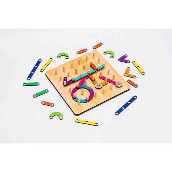 Геометрична розвиваюча "Дошка Монтессорі" Puz-27260, 56 комбінацій Вінниця