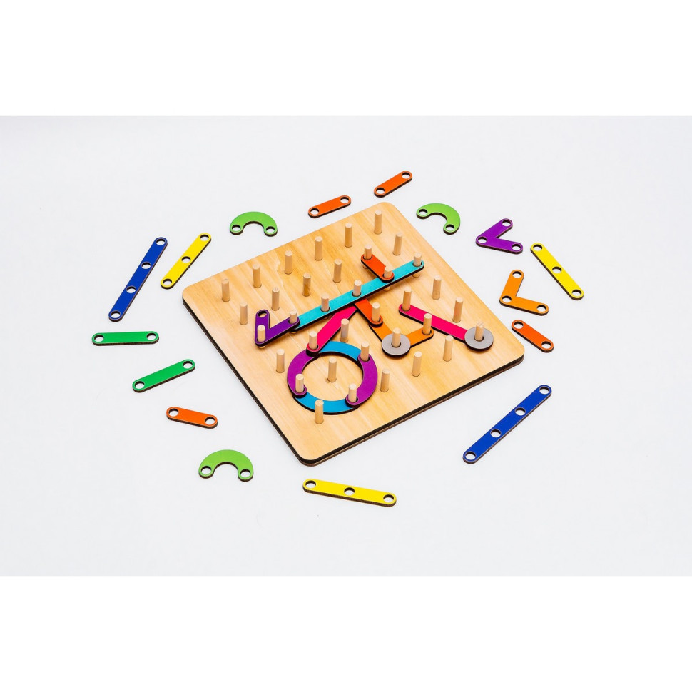 Геометрична розвиваюча "Дошка Монтессорі" Puz-27260, 56 комбінацій Вінниця - фото 3