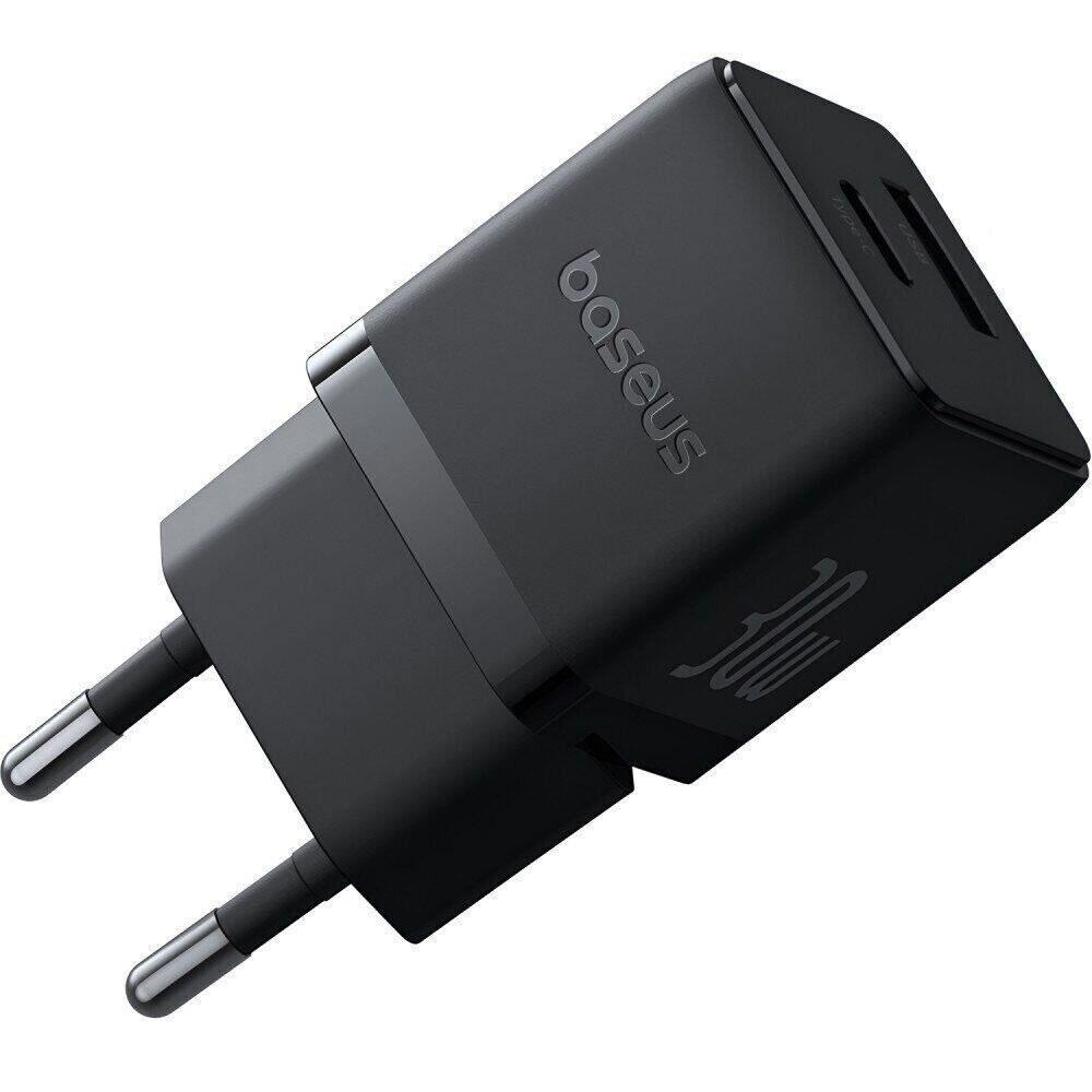 Мережевий зарядний пристрій Baseus Palm Fast Charger C+U 30W EU Cluster Black Одеса - фото 1