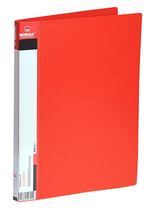 Папка-швидкозшивач А4 "Norma" 5032-01N пластикова з кишенею 2см червона, шт Київ - фото 1